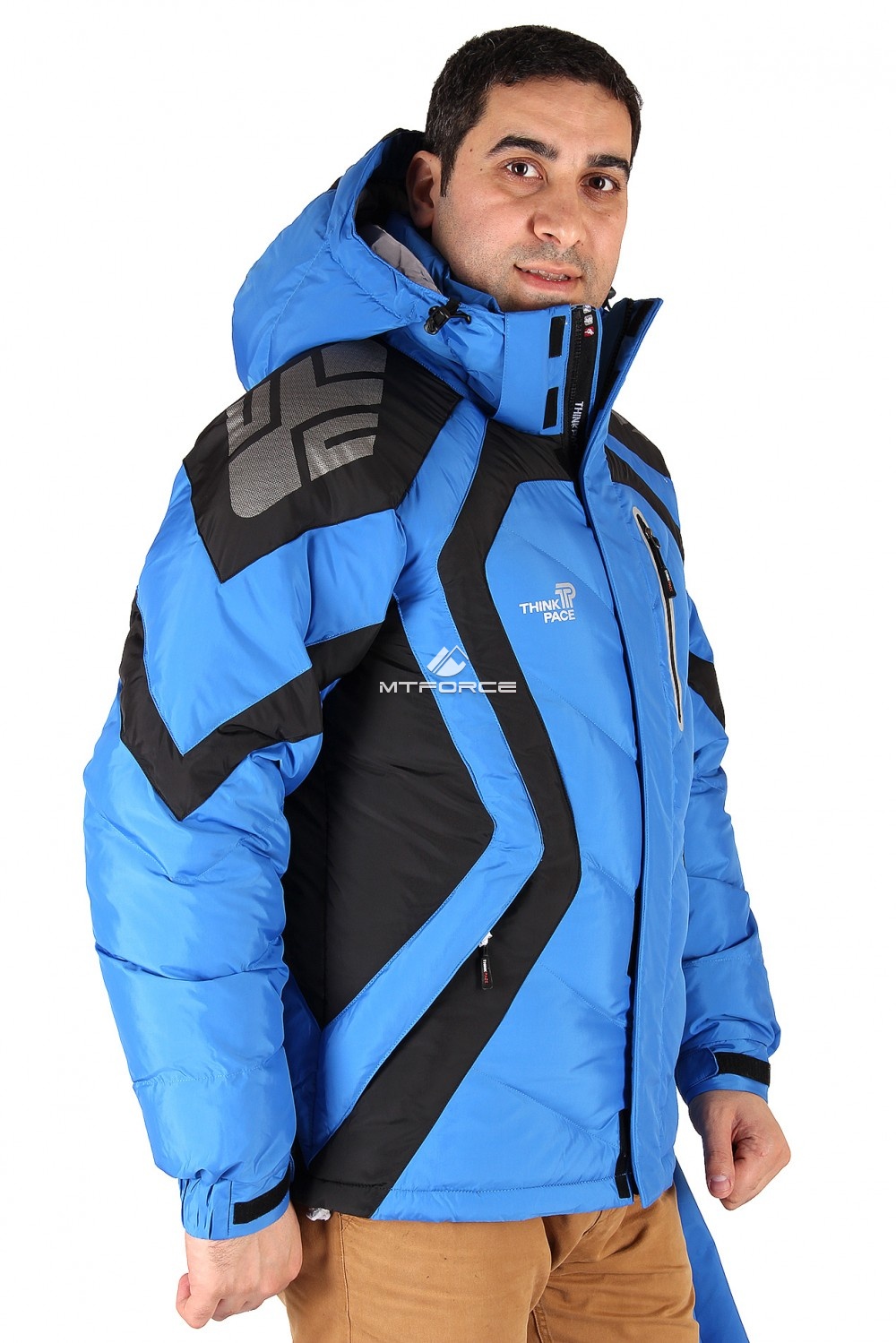 Купить оптом Куртка зимняя мужская синего цвета 9455S