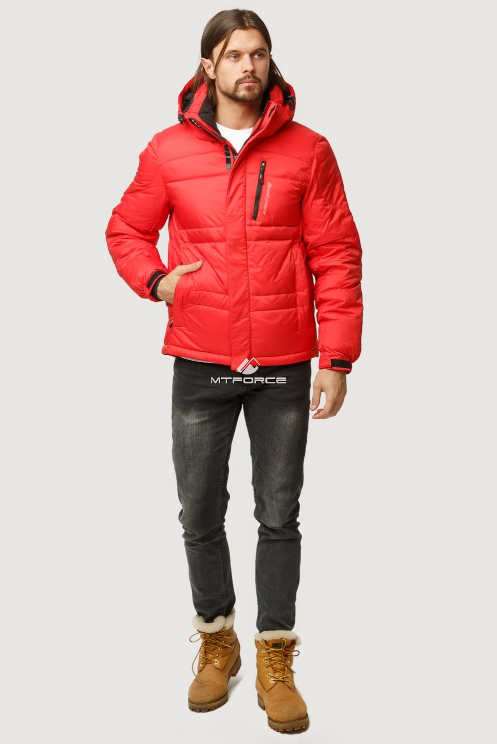 Купить оптом Куртка зимняя мужская красного цвета 9521Kr