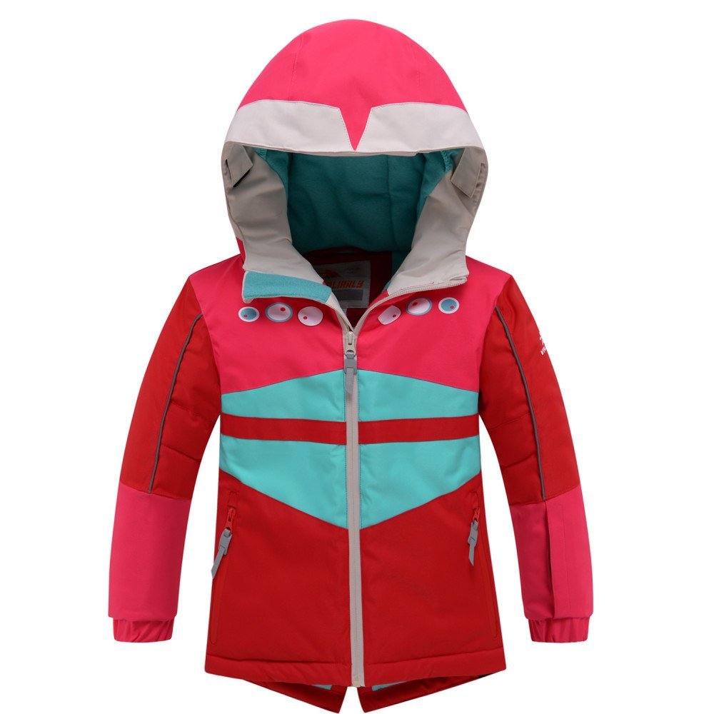 Купить оптом Куртка горнолыжная для девочки УЦЕНКА красного цвета 0334Kr в Екатеринбурге