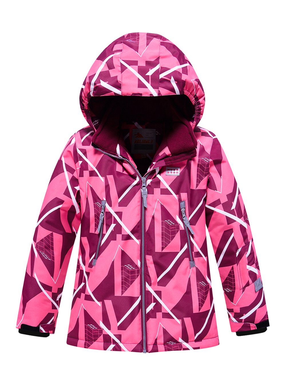 Купить оптом Куртка горнолыжная для девочки УЦЕНКА розового цвета 0348R в Екатеринбурге