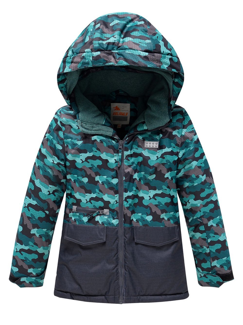 Купить оптом Куртка горнолыжная для мальчика УЦЕНКА темно-зеленого цвета 0359TZ в Казани