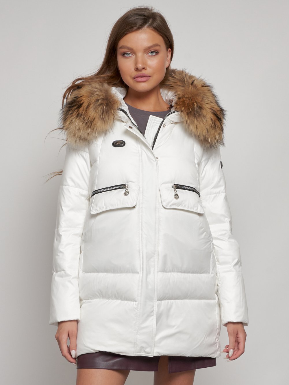 Купить куртку женскую зимнюю оптом от производителя недорого в Москве 132298Bl 1