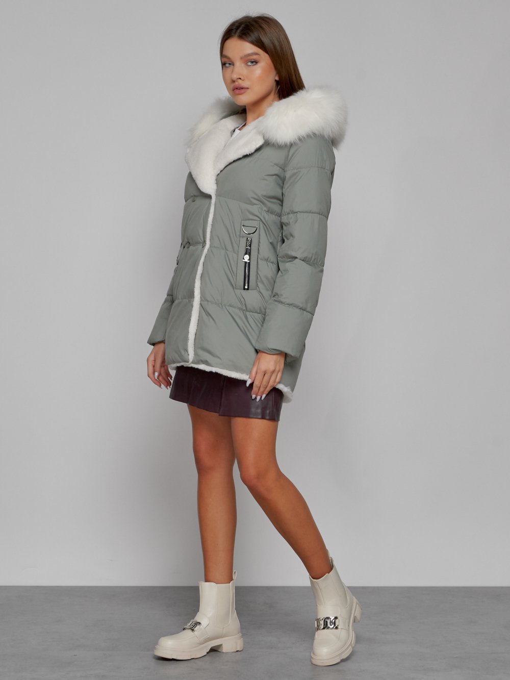 Купить куртку женскую оптом от производителя недорого в Москве 133120ZS 1