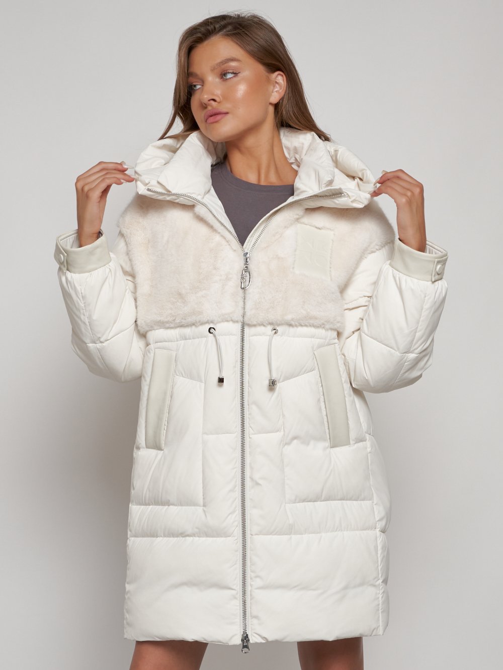 Купить куртку женскую зимнюю оптом от производителя недорого в Москве 133131B 1