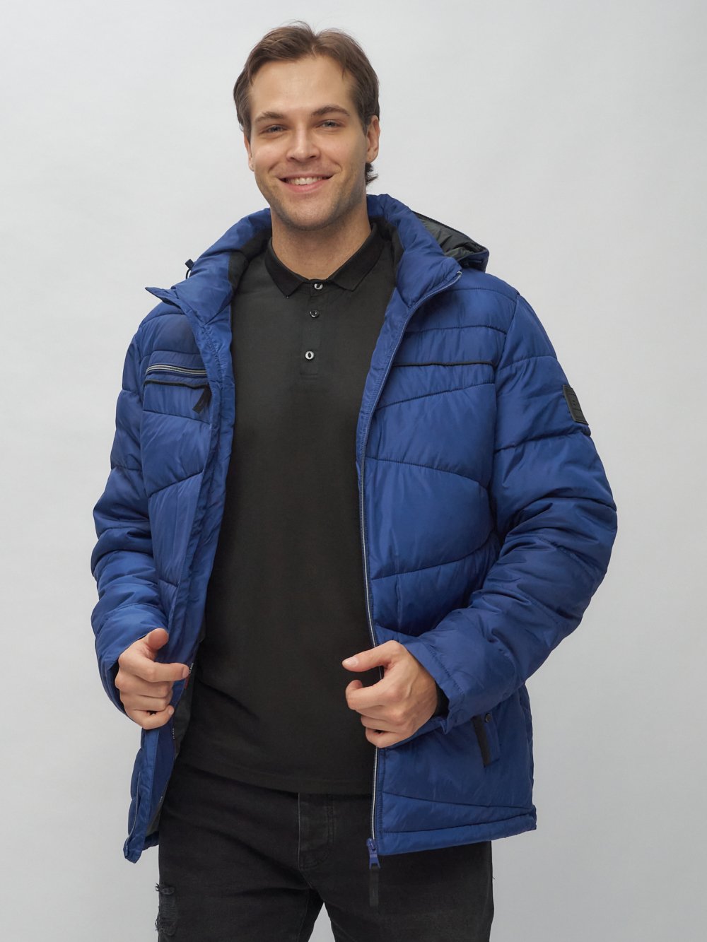 Купить куртку мужскую спортивную весеннюю оптом от производителя недорого в Москве 62188S 1
