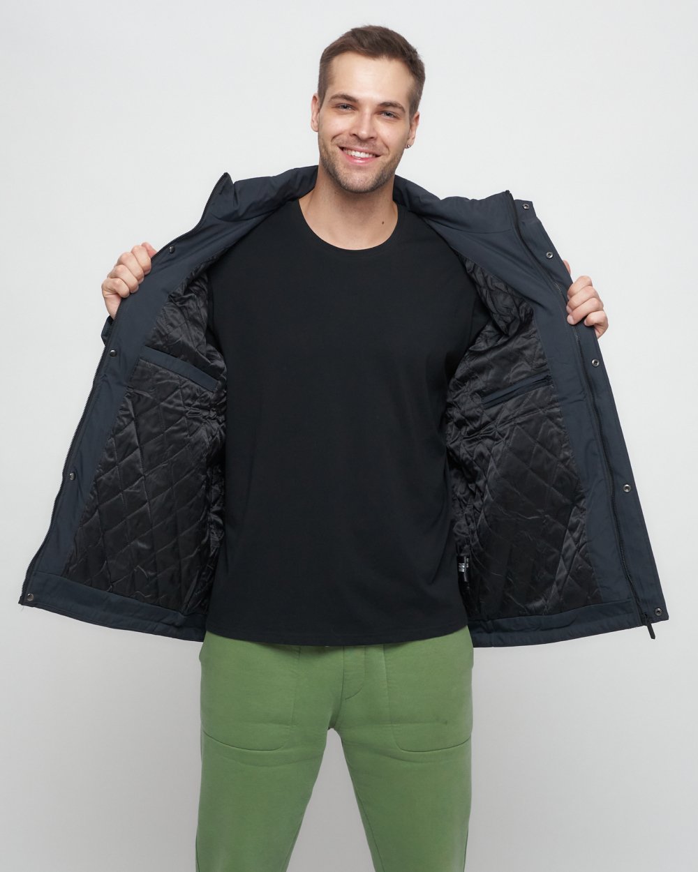 Купить куртку мужскую большого размера оптом от производителя недорого в Москве 88676TC 1