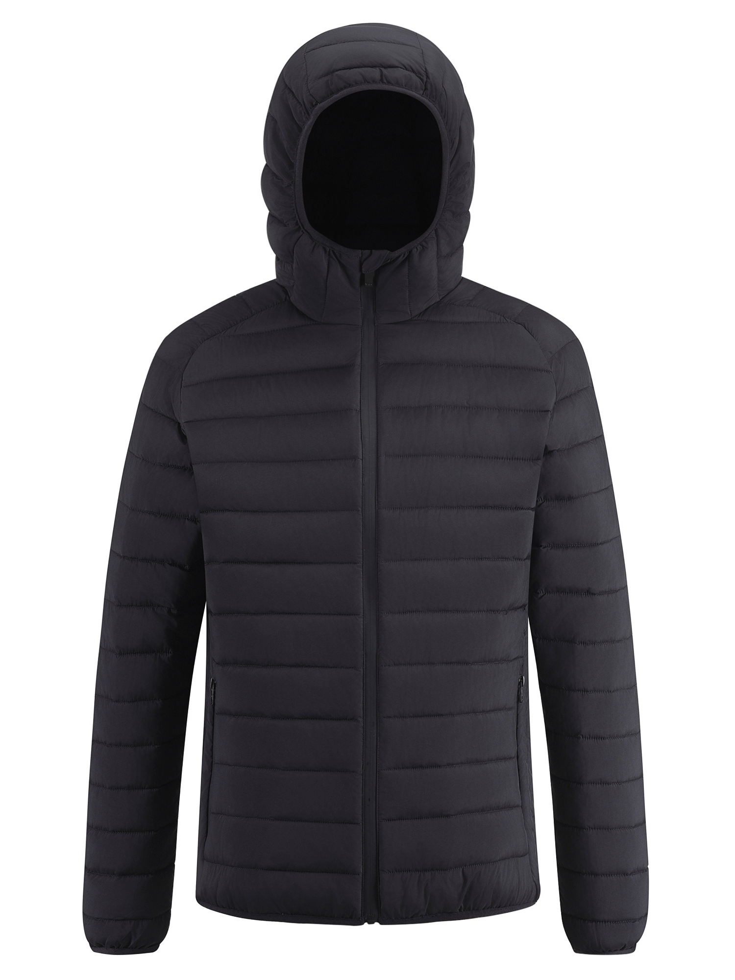 Купить Куртка мужская стёганая с капюшоном с графеновой подкладкой черного цвета 9625_1Ch, фото 2