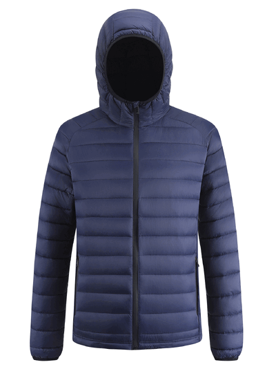 Оптом Куртка мужская гибридная стёганая с капюшоном с графеновой подкладкой темно-синего цвета 9621_1TS, фото 2