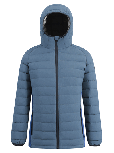 Оптом Куртка женская гибридная стёганая с капюшоном с графеновой подкладкой синего цвета 9622_1S, фото 2