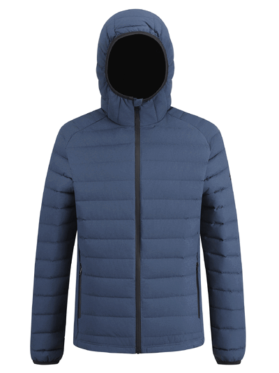 Оптом Куртка мужская стёганая с капюшоном с графеновой подкладкой синего цвета 9623_1S, фото 2