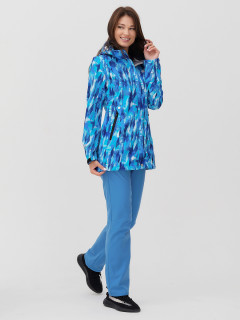 Женский осенний весенний костюм спортивный softshell синего цвета купить оптом в интернет магазине MTFORCE 02037-1S