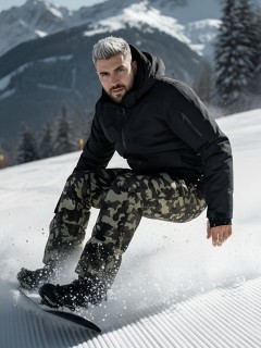 Купить комплект одежды горнолыжный костюм зимний мужской оптом от производителя недорого в Екатеринбурге 02412Ch