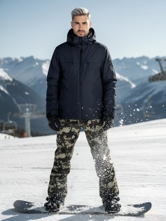 Купить комплект одежды горнолыжный костюм зимний мужской оптом от производителя недорого в Нижнем Новгороде 02412TS