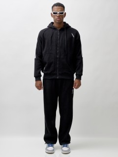 Брюки мужские демисезонные на флисе УЦЕНКА черного цвета 0896Ch