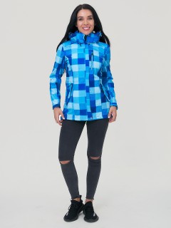 Парка женская softshell УЦЕНКА синего цвета 0906S