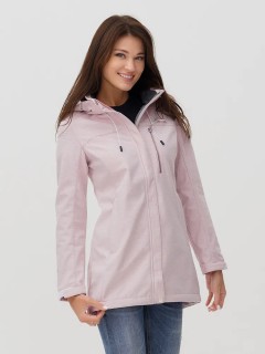 Парка женская softshell УЦЕНКА розового цвета 0907R