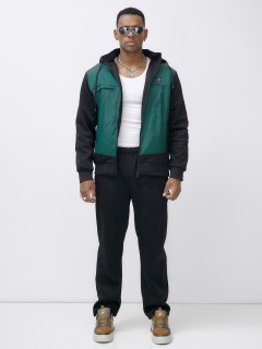 Брюки мужские демисезонные на флисе УЦЕНКА черного цвета 0931Ch