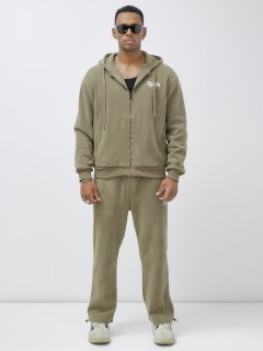 Брюки мужские демисезонные на флисе УЦЕНКА темно-серого цвета 0932TC