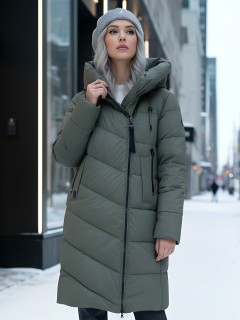 Купить пальто утепленное стеганное женское оптом от производителя зимнее недорого в Воронеже 1318Kh