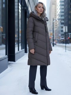 Купить пальто утепленное стеганное женское оптом от производителя зимнее недорого в Воронеже 1318TK