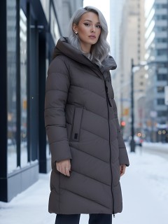Купить пальто утепленное стеганное женское оптом от производителя зимнее недорого в Воронеже 1318TK