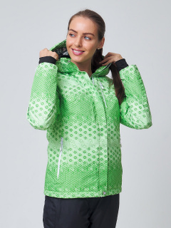 Купить оптом куртку горнолыжную женскую зеленого цвета 1786Z в интернет магазине MTFORCE.RU