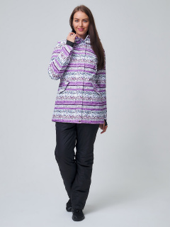 Горнолыжный костюм женский зимний фиолетового цвета купить оптом в интернет магазине MTFORCE 01937F