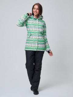 Горнолыжный костюм женский зимний салатового цвета купить оптом в интернет магазине MTFORCE 01937Sl