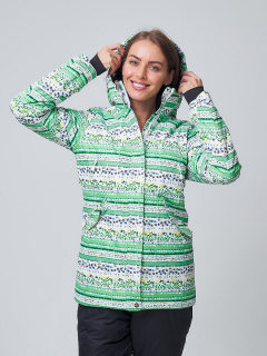 Купить оптом женскую зимнюю горнолыжную куртку салатового цвета в интернет магазине MTFORCE 1937Sl