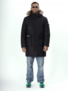 Купить оптом куртку парку мужскую с мехом зимнюю недорого в Москве 2223Ch