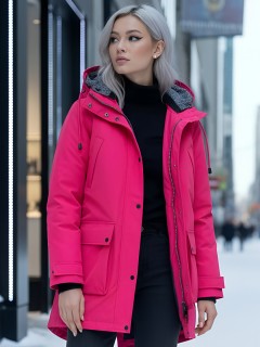 Купить куртку парку женскую оптом от производителя недорого в Новосибирске 2329R