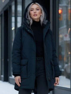 Купить куртку парку женскую оптом от производителя недорого в Новосибирске 2329TS