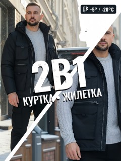 Купить куртку мужскую трансформер зимнюю оптом в Самаре 2409Ch