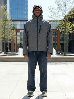 Купить спортивную мужскую куртки с капюшоном оптом от фабрики производителя дешево в Перми 25470Sr