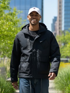 Купить спортивную мужскую куртки с капюшоном оптом от фабрики производителя дешево в Перми 25471Ch