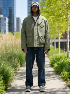 Купить спортивную мужскую куртки с капюшоном оптом от фабрики производителя дешево в Перми 25471Kh