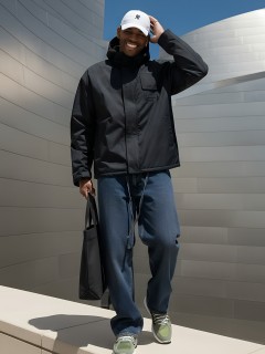 Купить спортивную мужскую куртки с капюшоном оптом от фабрики производителя дешево в Перми 25473Ch