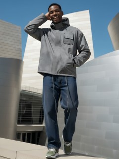 Купить спортивную мужскую куртки с капюшоном оптом от фабрики производителя дешево в Перми 25473Sr