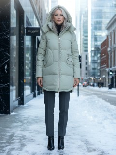 Купить куртки женские модные стеганные оптом от производителя зимние недорого в Екатеринбурге 3193Sl