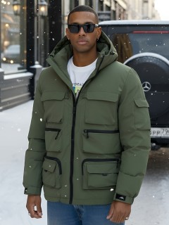 Купить куртку мужскую спортивную зимнюю с капюшоном оптом от производителя недорого в  Красноярске 3222Z