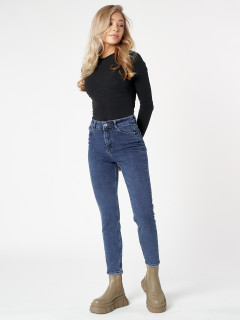 Купит оптом от производителя джинсы прямого кроя женские с высокой талией недорого в Москве 536_22TS