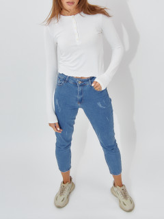 Купить джинсы зауженные к низу женские оптом от производителя дешево в Москве 536_244S
