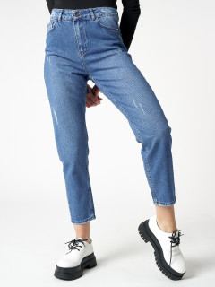 Купит оптом от производителя джинсы прямого кроя женские с высокой талией недорого в Москве 536_30S