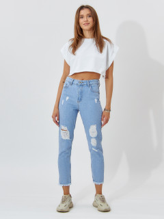 Купить джинсы зауженные к низу женские оптом от производителя дешево в Москве 537_284Gl