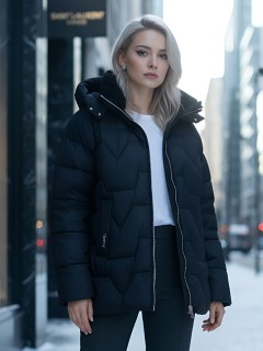 Купить куртки женские модные из овчины больших размеров оптом от производителя зимние недорого в Екатеринбурге 7309Ch