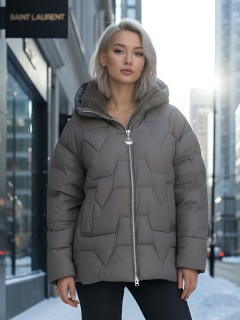 Купить куртки женские модные из овчины больших размеров оптом от производителя зимние недорого в Екатеринбурге 7309K