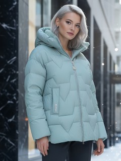 Купить куртки женские модные из овчины больших размеров оптом от производителя зимние недорого в Екатеринбурге 7309Z