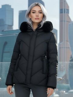 Купить куртки женские модные из овчины оптом от производителя зимние недорого в Екатеринбурге 7348Ch