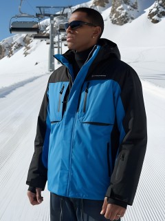 Купить горнолыжную куртку мужскую зимнюю оптом от производителя недорого в Москве по низкой цене 7616Gl