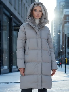 Купить пальто утепленное женское оптом от производителя зимнее недорого в Омске 7618B